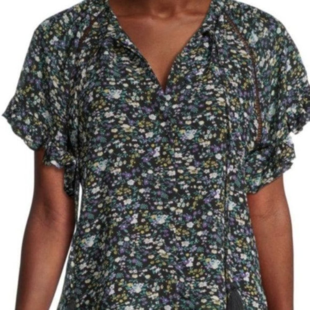 Allison New York Ruffled Floral Blouse NWT - Picture 4 of 8